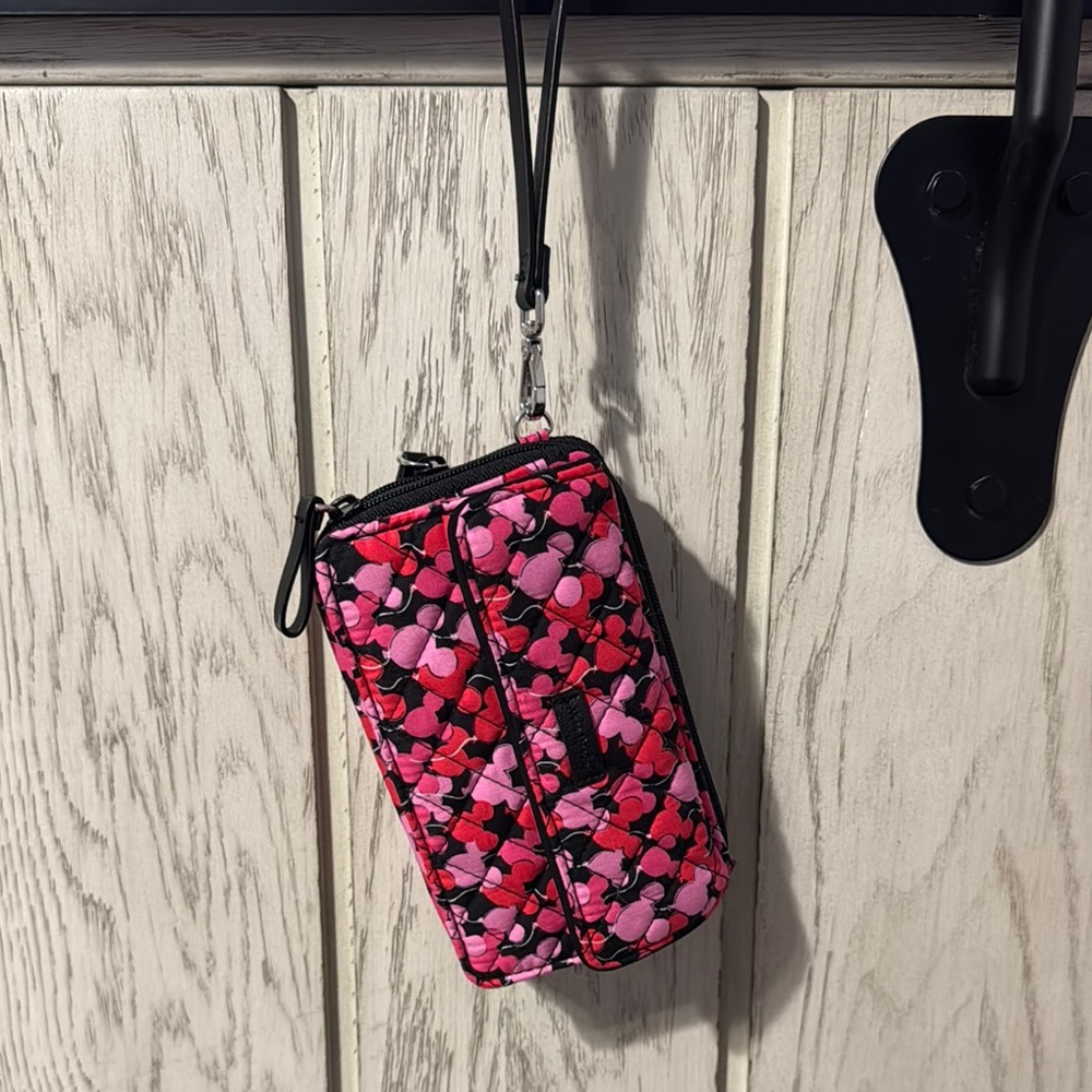 Vera Bradley Disney Wristlet / Crossbody Bag in Mickey's Whimsical Balloons